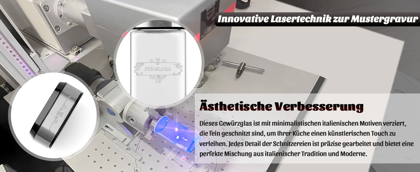 Набір скляних банок для спецій з дерев'яними кришками з акації, 24 шт. (120 мл)