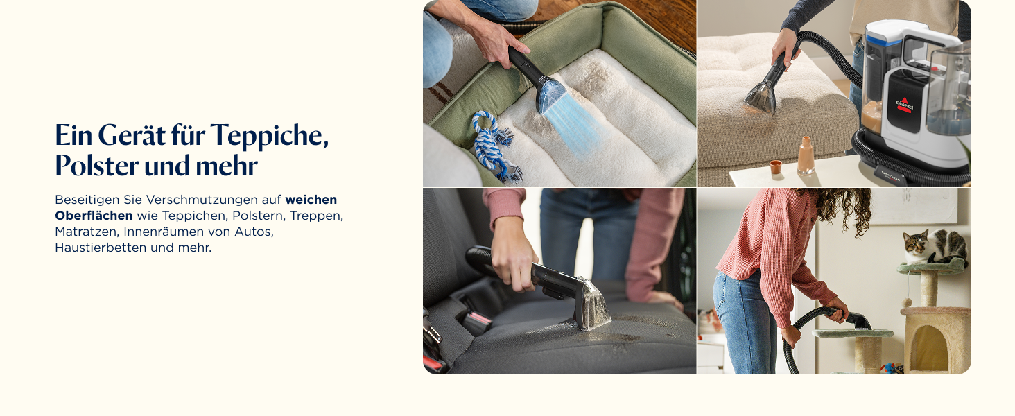 BISSELL SpotClean ProHeat Advanced - професійний мийник килимів та м'яких меблів, 1125W, з кабелем, 3924N