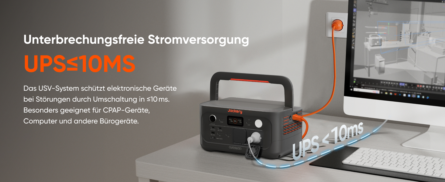 Портативна електростанція Jackery Explorer 500 V2, ємність 512 Wh, номінальна потужність 500 W, пікова потужність 1000 W