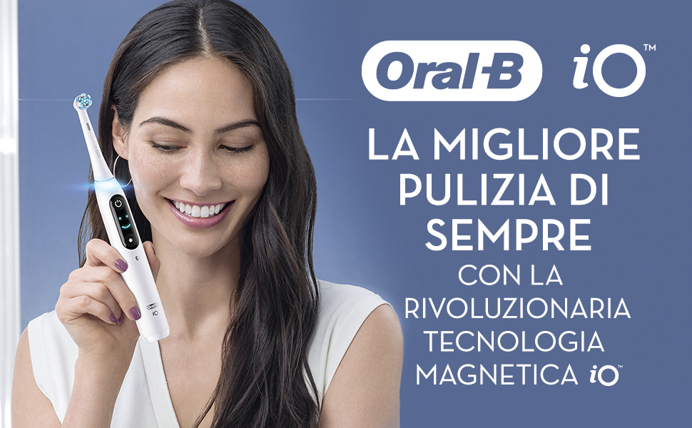 Електрична зубна щітка Oral-B iO Series 8 Plus Edition (набір 2 шт), 6 режимів чищення, 4 смінні насадки, дорожній кейс, чорний/фіолетовий