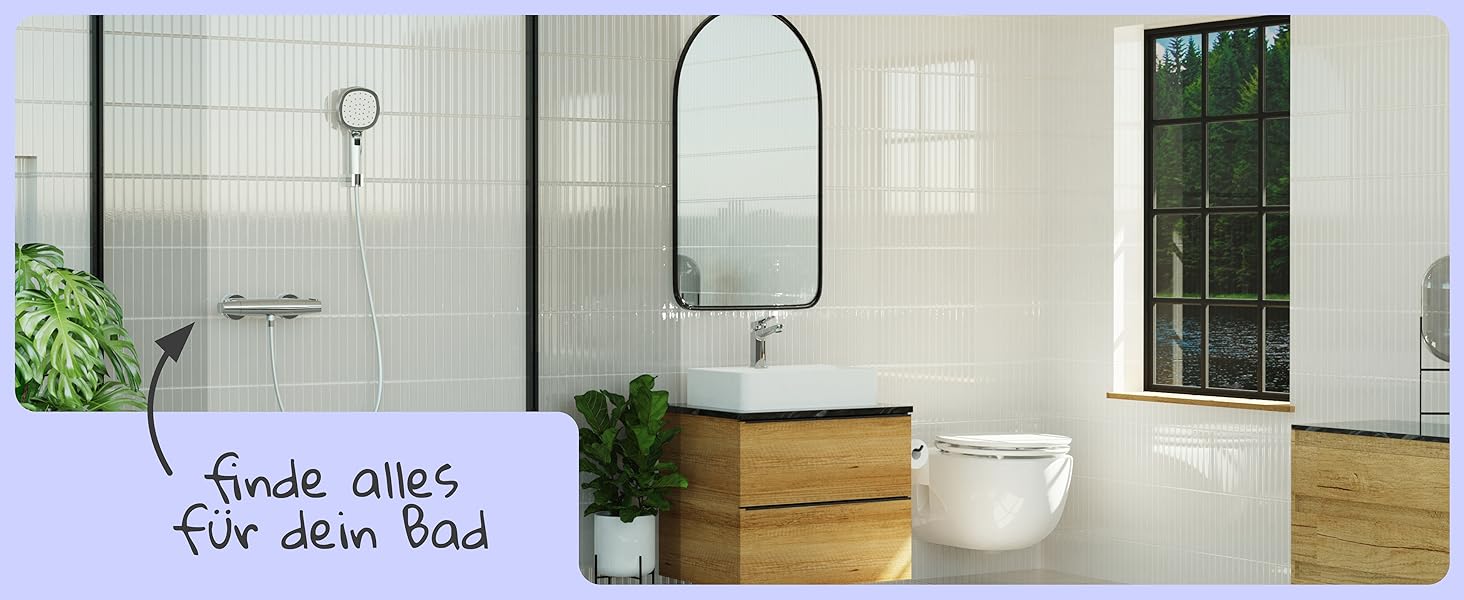 Змішувач для умивальника Instmaier Amelie | Змішувач для ванної кімнати | Однорідний змішувач з латуні (білий / хром)