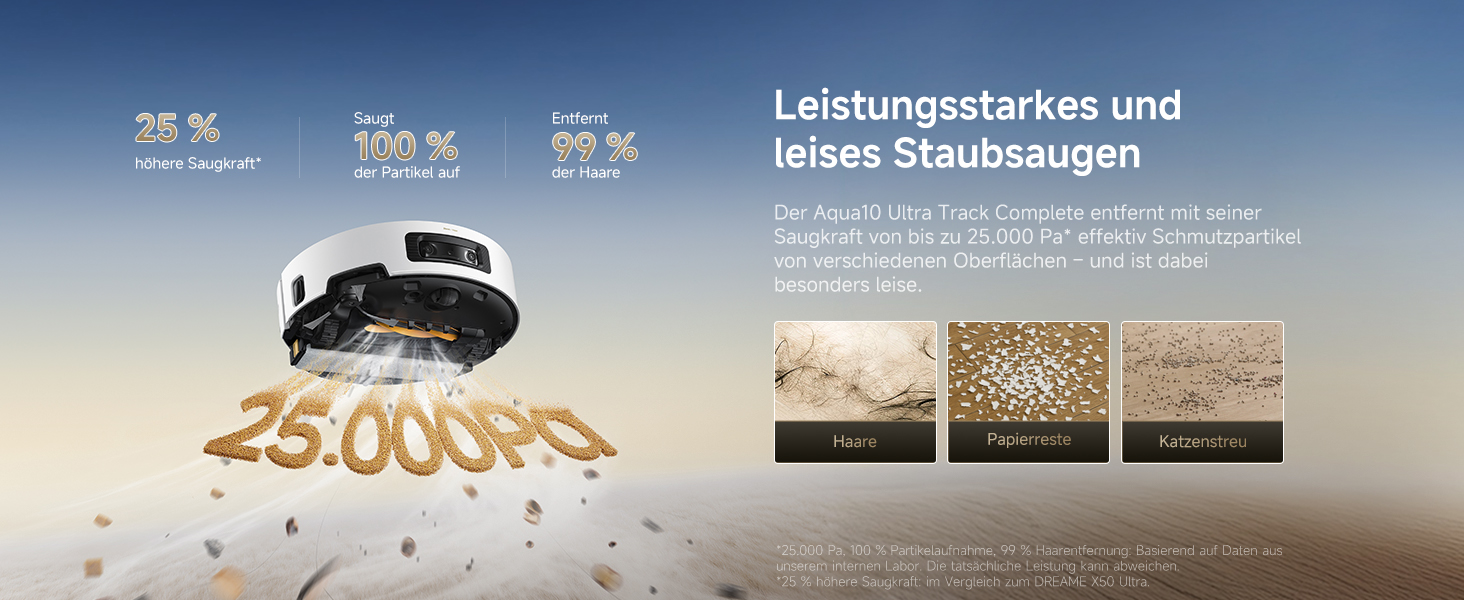 Робот-пилосос Dreame Aqua10 Ultra Track: потужність 30000Pa, безбар'єрне пересування (8 см), самоочищення, автоматичне спустошення, голосове керування