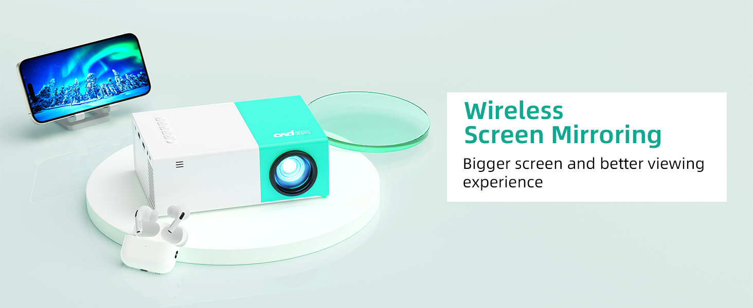 Портативний проєктор Mini Beamer YG300Plus: LED Pico проєктор для домашнього кінотеатру з HDMI, USB, Type-C та пультом дистанційного керування