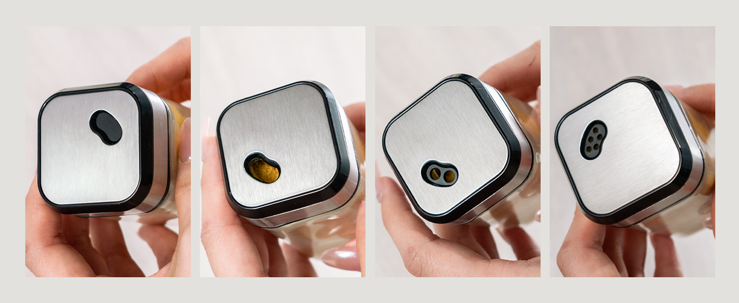 Набір скляних банок для спецій Miorkly 24 шт. з дозатором, 120 мл - органайзер для спецій