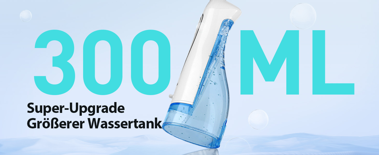 Бездротовий портативний душ COSLUS: 300 мл, IPX7, 5 насадок, для інтенсивного очищення та догляду за порожниною рота, ідеальний для подорожей