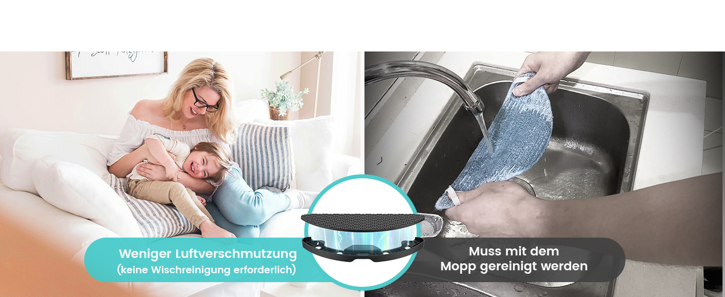 Робот-пилосос LEFANT M320 з вологою, 6000Pa, ущільнення, App/Alexa, чорний