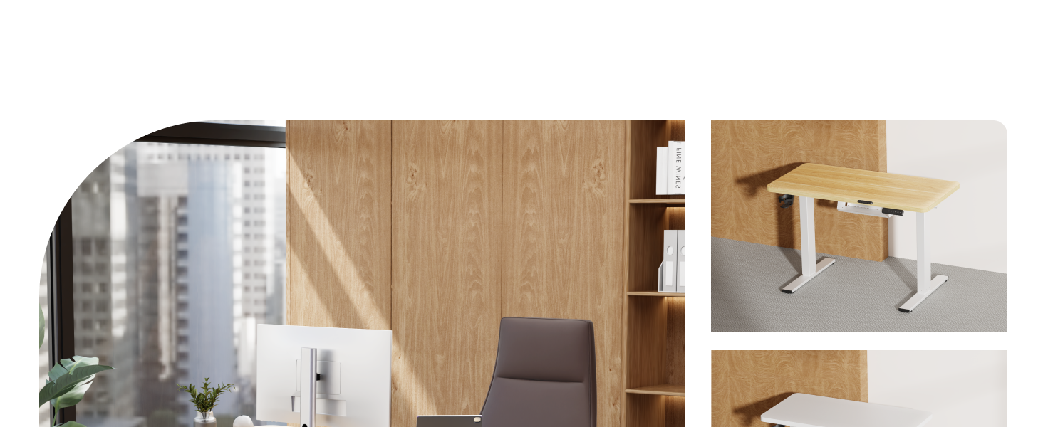 Регульований по висоті стіл SANODESK 180x80 см – стіл для стоячої роботи, витримує до 80 кг, тихий та швидкий, для дому та офісу (Акація)