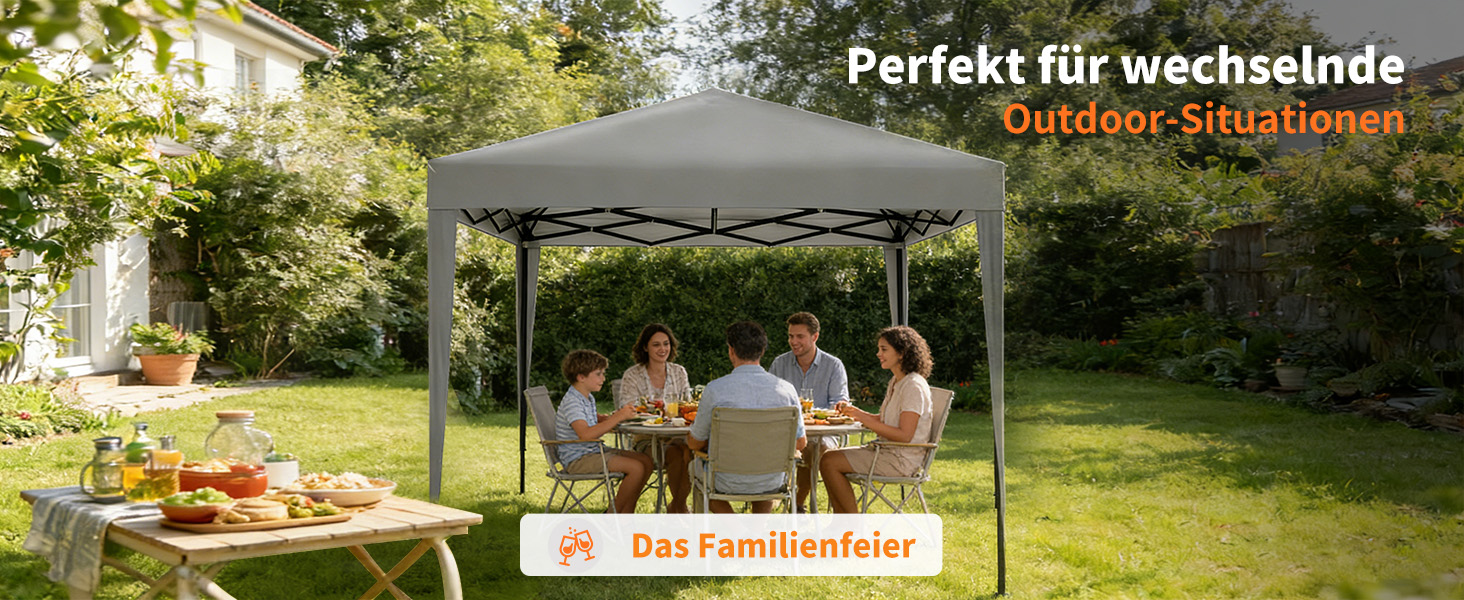 Павільйон 3x3 з 4 стінками, розкладний, стабільний, з сумкою для перенесення, зимостійкий, захист від сонця UV 50+, регульована висота, для вечірок, саду, відпочинку на природі, сірий