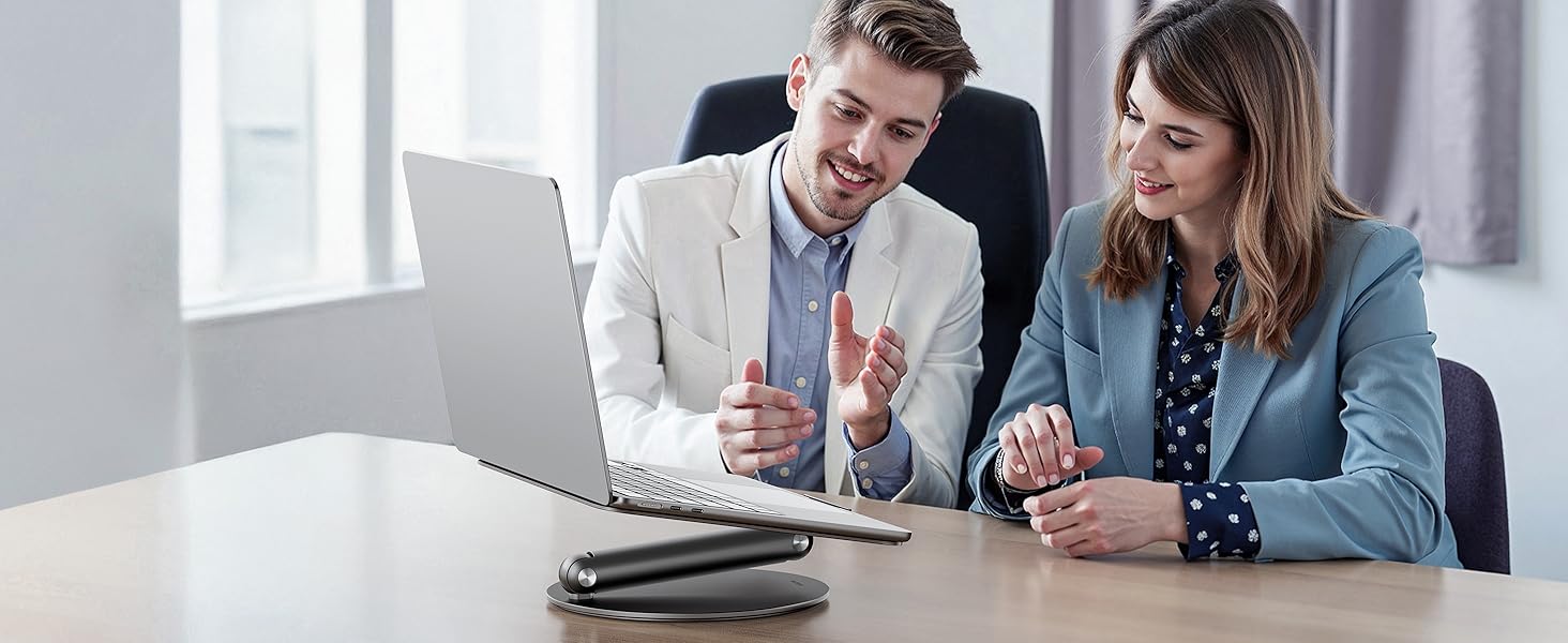 Стійка для ноутбука LULULOOK, регульована, 360° обертання, для MacBook, 10-17