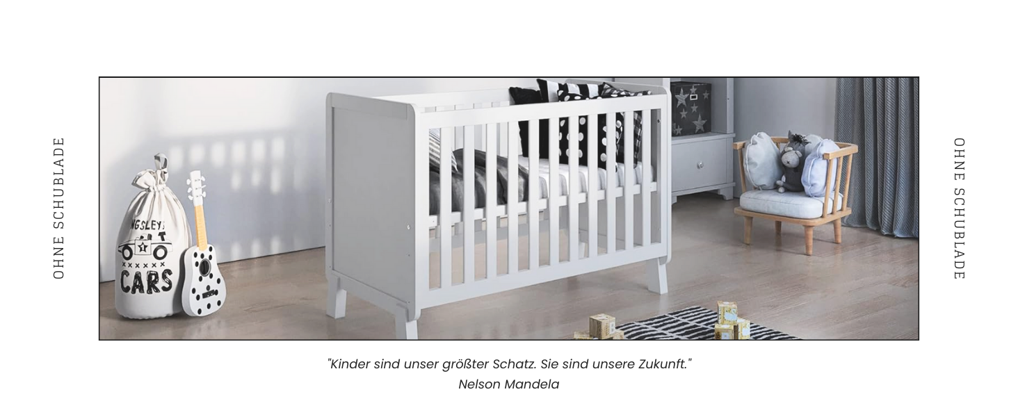 Дитяче ліжко-приліжкове Love For Sleep 120x60 з матрацом з піною Aloe Vera сірого кольору, дуб Francis. Ліжко для новонароджених, збірна конструкція, збірка за 5 хвилин.