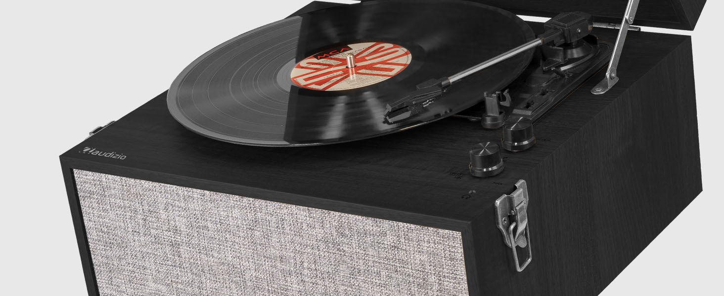 Вініловий програвач Fremont Retro з Bluetooth, динаміками та підставкою, для платівок 7'', 10'', 12'', дерев'яний корпус