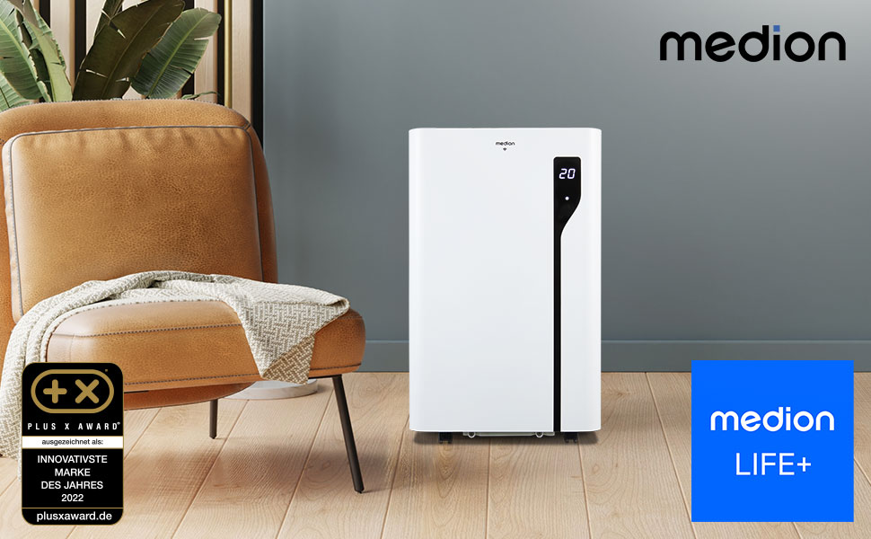 Мобільний кондиціонер MEDION P901, 9000 BTU, 3в1, додаток і голосове керування, до 32 м, MD 37732