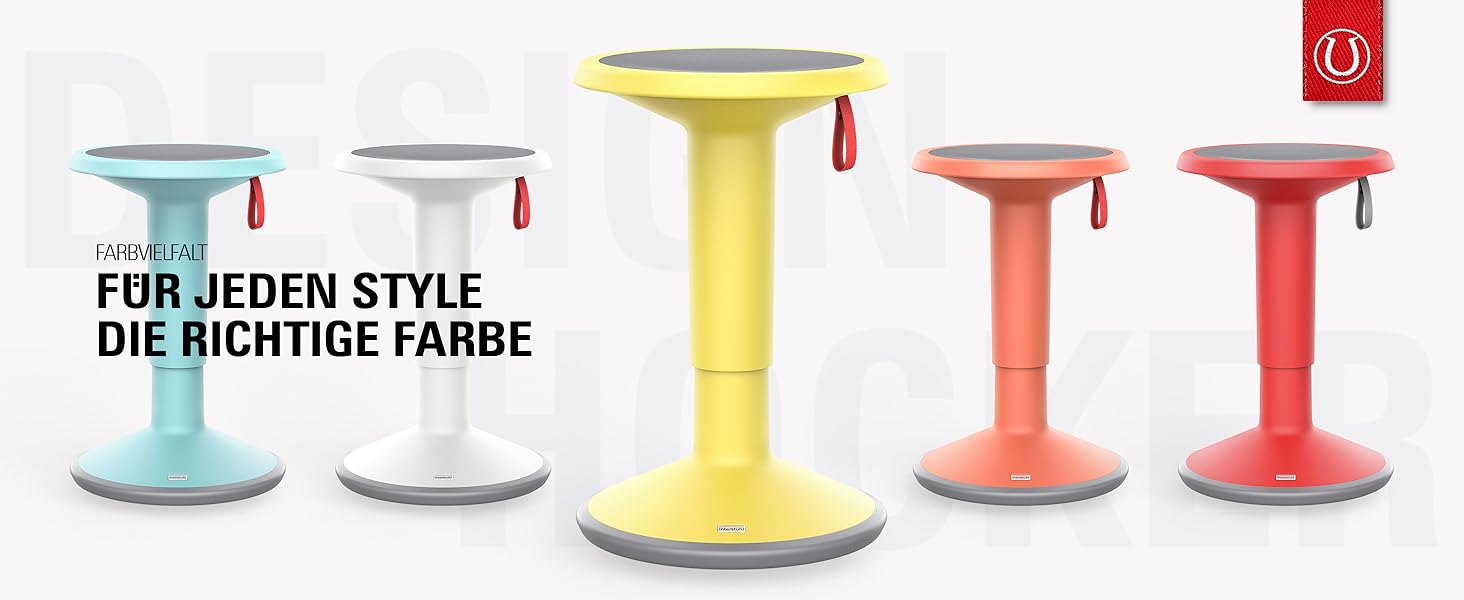 Interstuhl UPis1 - Ергономічний стілець-хокер з ефектом свингу, регульована висота, жовтий (UP Junior)