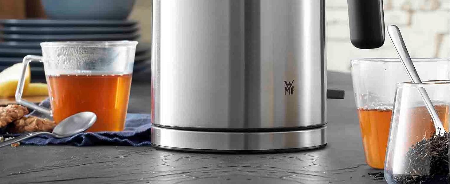 Електричний чайник WMF Lono 1.6л з нержавіючої сталі, з фільтром від накипу, 2400 Вт, підсвічуванням рівня води, матовий нержавіюча сталь