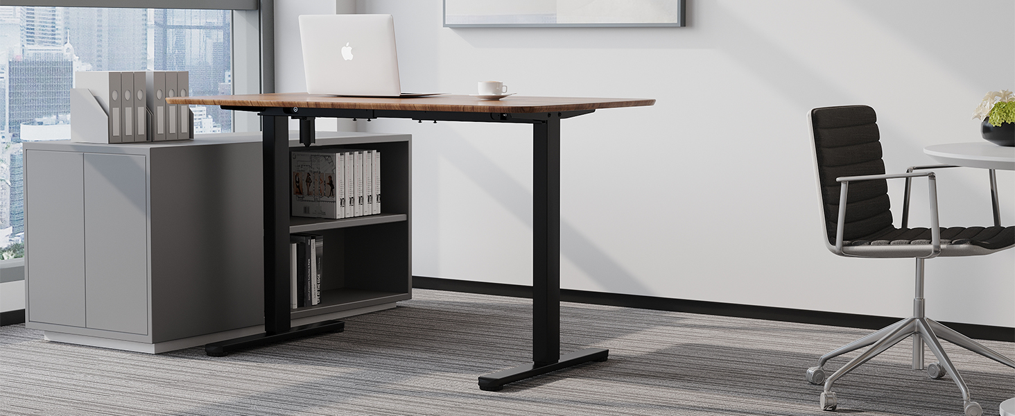 Електричний підйомний стіл BONTEC, чорний, для монітора, вантажопідйомність 85 кг, 102-160 x 61-76 см, 3 пам'яті