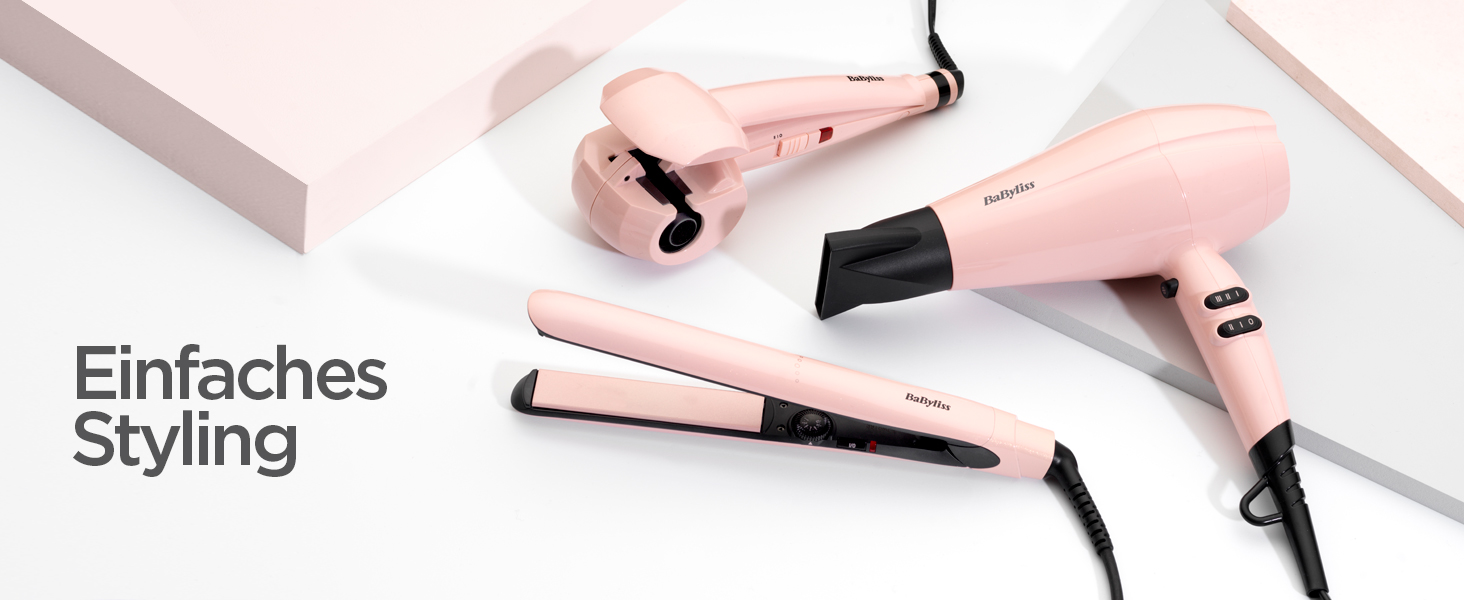 Фен для волосся BaByliss Rose Blush 2200 Вт з 3 рівнями температури та 2 режимами швидкості, 5337PRE