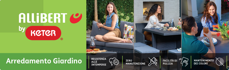 Садовий набір для відпочинку Allibert Salemo WS 2-місний (Капучино) - вуличні меблі