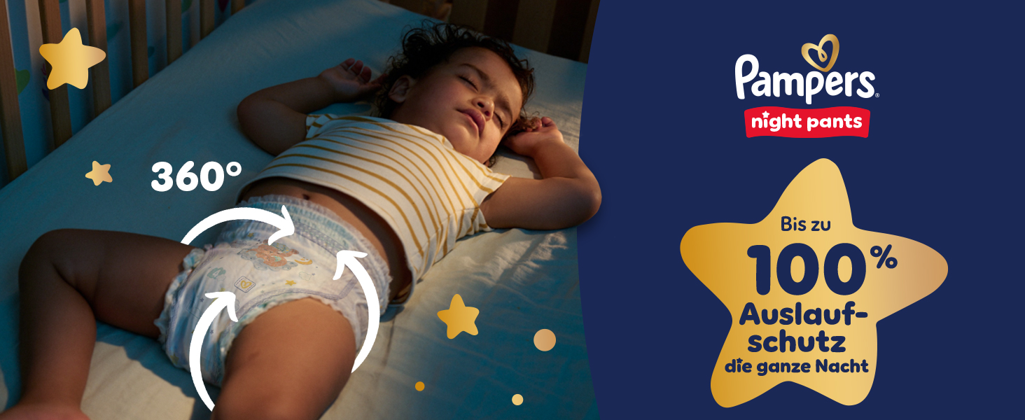 Нічні підгузки-трусики Pampers Night Pants, розмір 4 (9-15 кг), 180 шт.