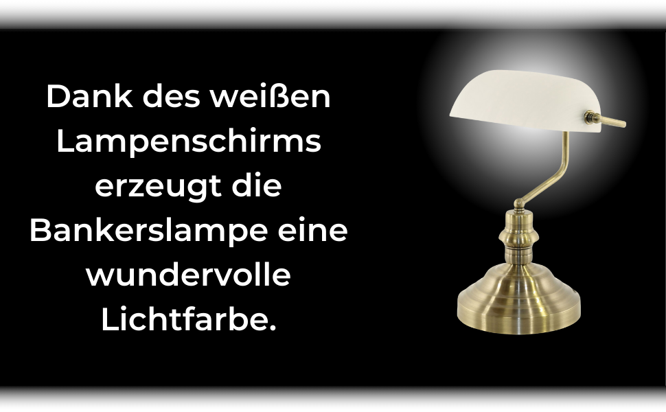 Банкірська лампа біла латунь ретро в комплекті з лампочкою - Настільна лампа світлодіодна з білим скляним абажуром - Банкірська настільна лампа офісна - Настільна лампа в комплекті з ганчіркою для чищення