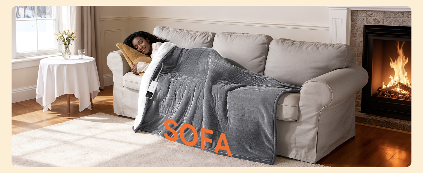 Електрична ковдра з автовимкненням та 9 зон нагріву 200x180 см, таймер 1-9 год з функцією пам'яті, швидкий нагрів та рівномірний розподіл тепла, двостороння фланель та штучне хутро