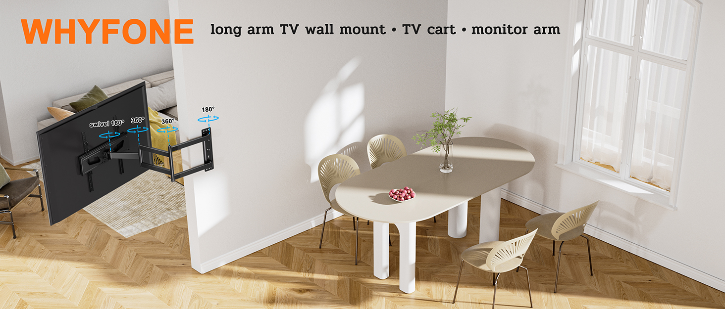 Підставка для телевізора на коліщатках для 17-50 дюймів, поворот 180°, регулювання висоти, VESA 300x300 мм, до 30 кг