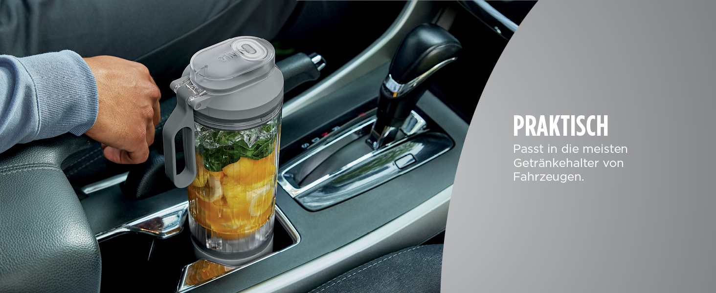 Портативний блендер Ninja Blast Max BC251EULD (сріблястий) – 570 мл, акумуляторний, для смузі та протеїнових коктейлів