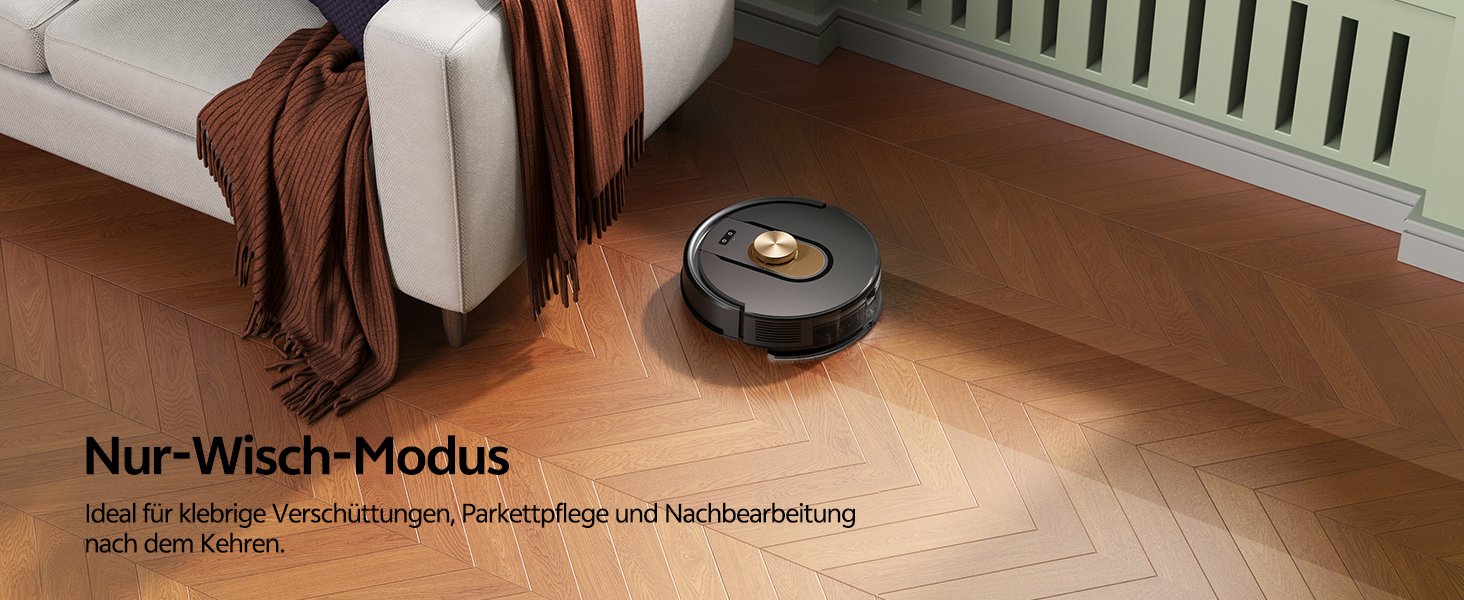 Робот-пилосос Vexilar W9 з функцією миття підлоги, 5000Pa, LiDAR навігація, тихий (50 dB), 150 хв роботи, 15 зон заборони, 5 карт, керування через додаток, пультом та голосовим асистентом