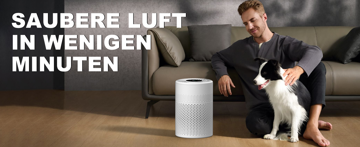 Повітряочисник для спальні KJ1-6 з HEPA H13 фільтром, активованою системою вугільного фільтра, функцією ароматерапії, 360° циркуляцією повітря, нічним світлом та тихим режимом