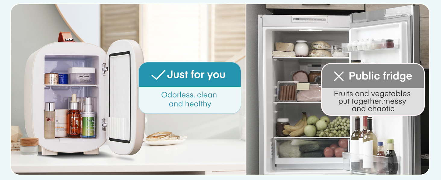 Міні холодильник FOHERE 5 літрів, USB живлення, 220V/12V, для напоїв та догляду за шкірою, білий