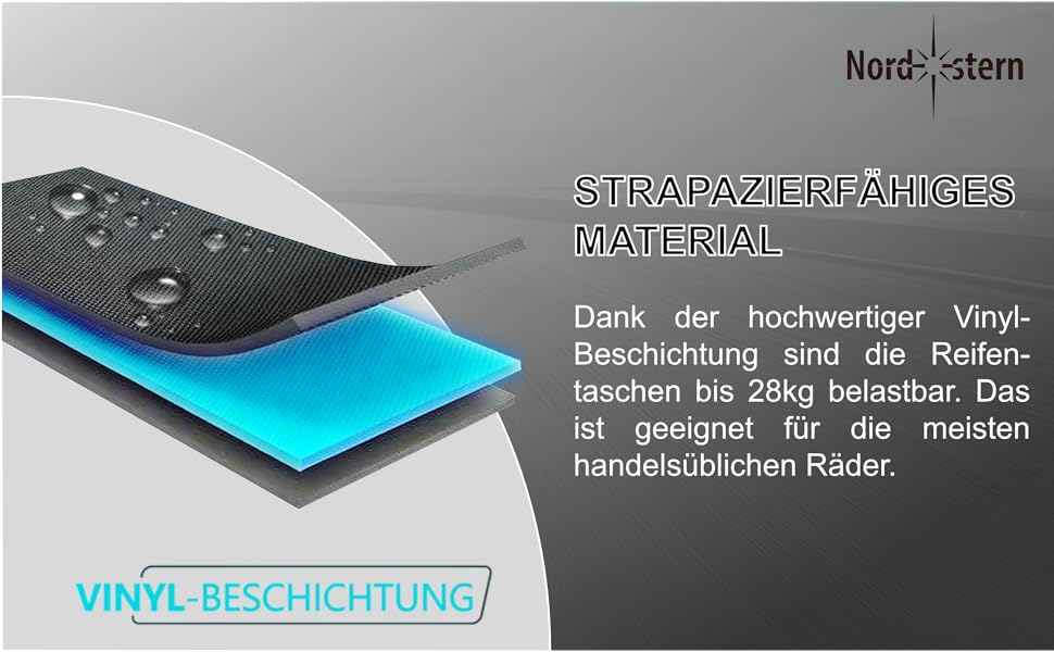Сумки для зберігання шин Nordstern XXL (набір з 4 шт., з захисними подушками) преміум-якість, для шин та коліс до 23 дюймів