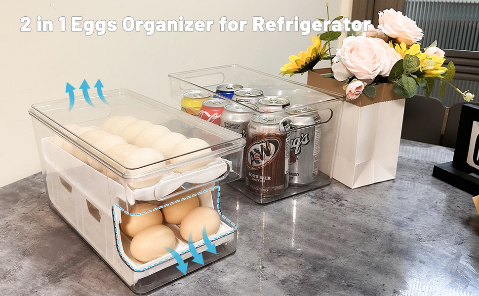 Організатор для яєць Virmate, 24 ячейки, зелений, для холодильника