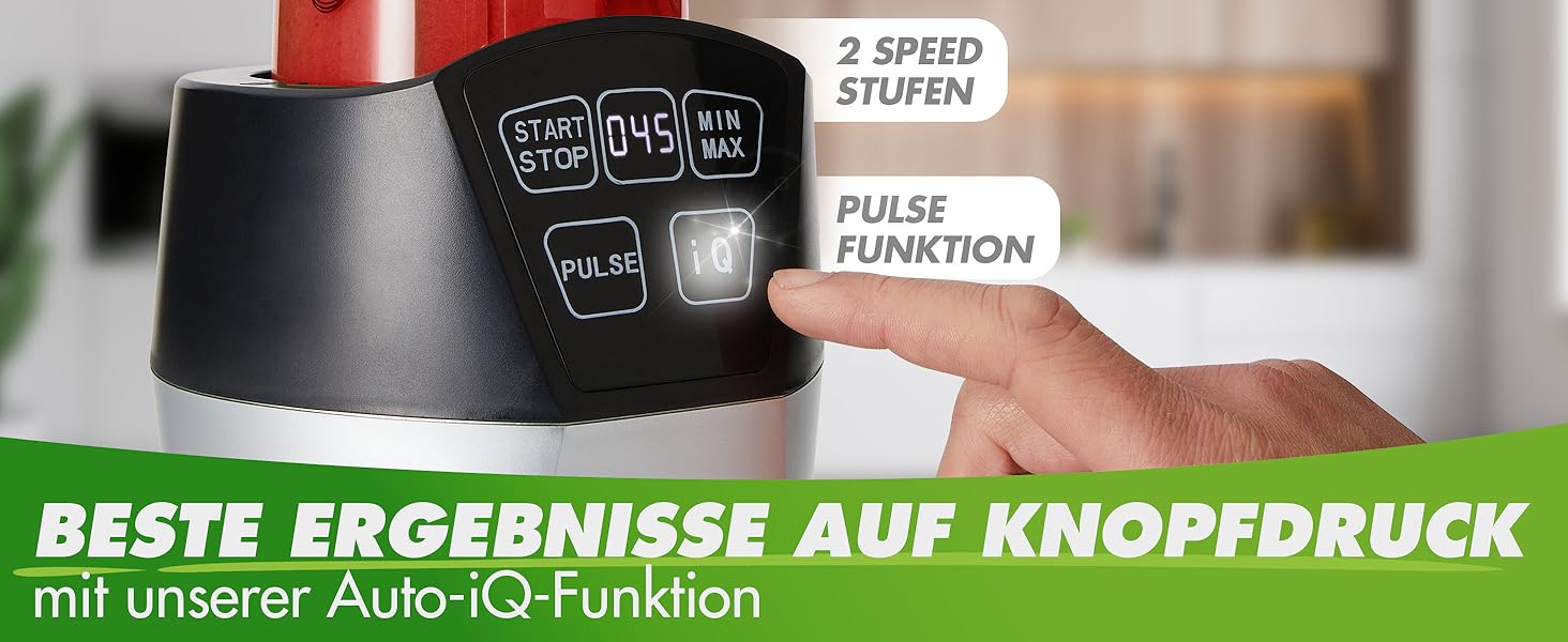 Блендер для смузі NutriBlender Smoothie-Maker 1000 Вт з авто-функцією Auto-IQ, 2 стакани, ніж, кришки, без BPA + Книга рецептів