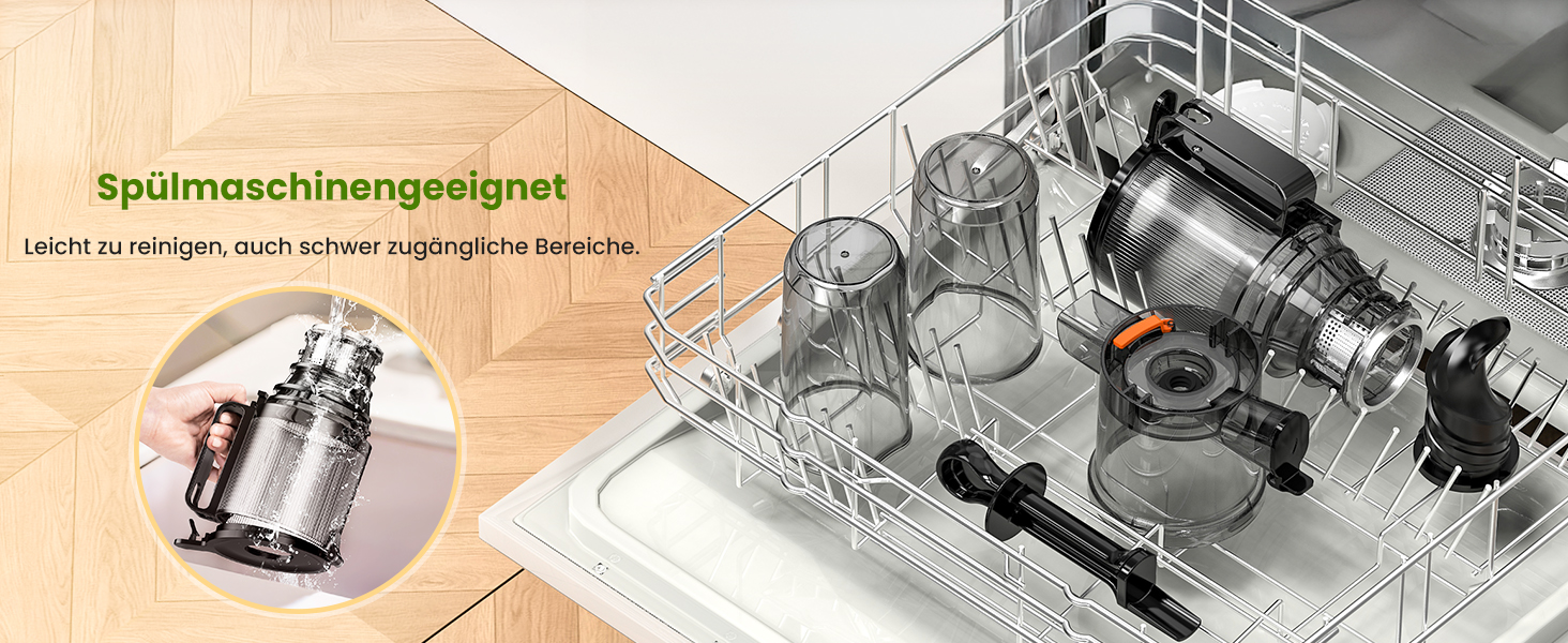 LINKChef Slow Juicer: Холодне віджимання овочів та фруктів, 115 мм, чорний, BPA Free