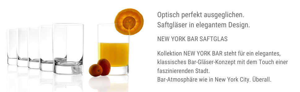 Склянки для води Stlzle Lausitz серії New York Bar i набір з 6 склянок можна мити в посудомийній машині I великі келихи для соку I Універсальні келихи a