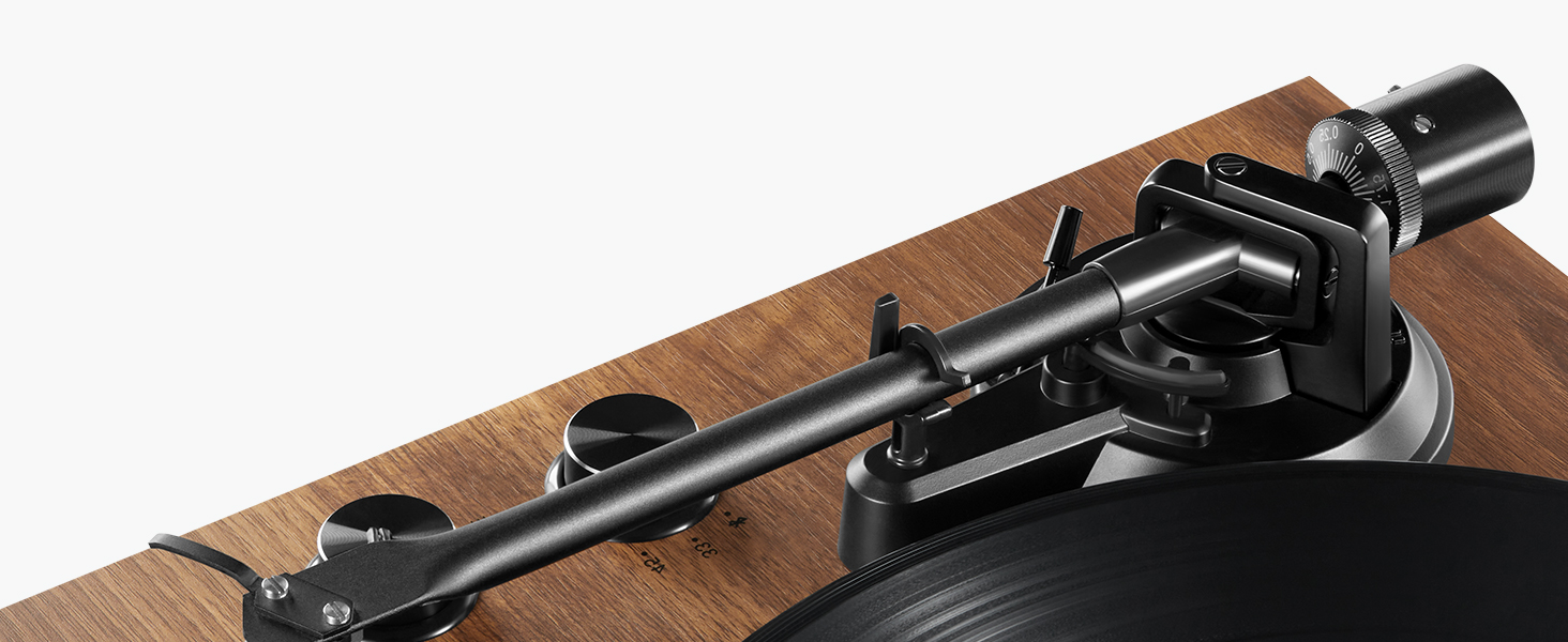 Вініловий програвач Angels Horn Vintage з Bluetooth, Hi-Fi, зовнішніми поличними колонками, вбудованим фонокоректором, двошвидкісний (33/45 об/хв), з картриджем AT-3600L, ремінний привід