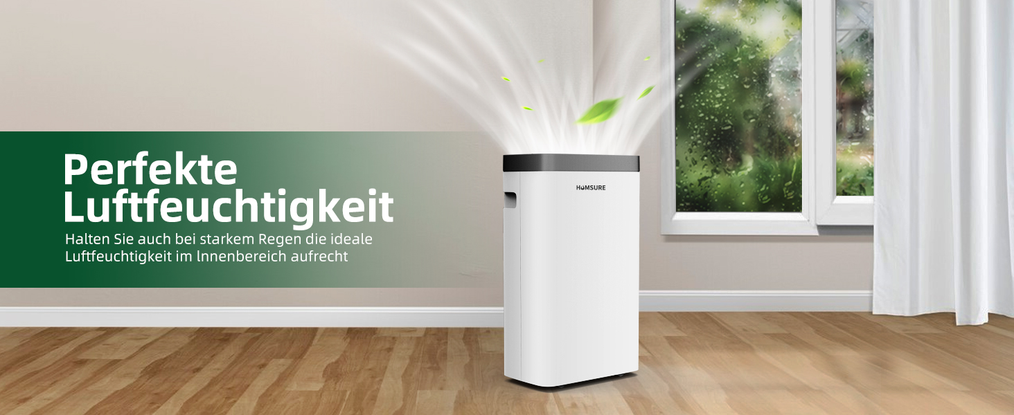 Електричний осушувач повітря 16L для підвалу та кімнат до 25 м², 35dB, шланг 1.2м, таймер, 16 л/добу, 20 м²
