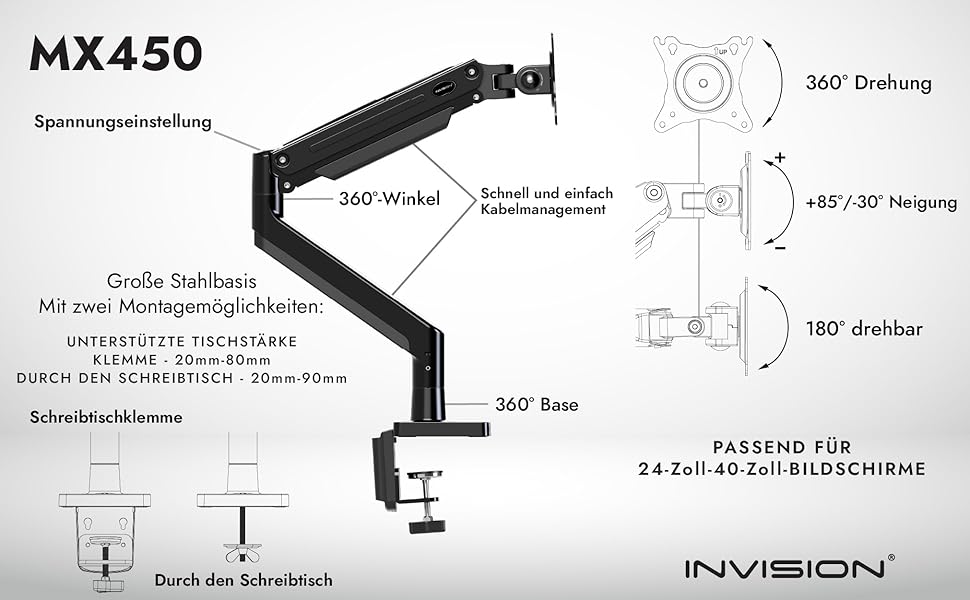 Кріплення для монітора Invision (24-40