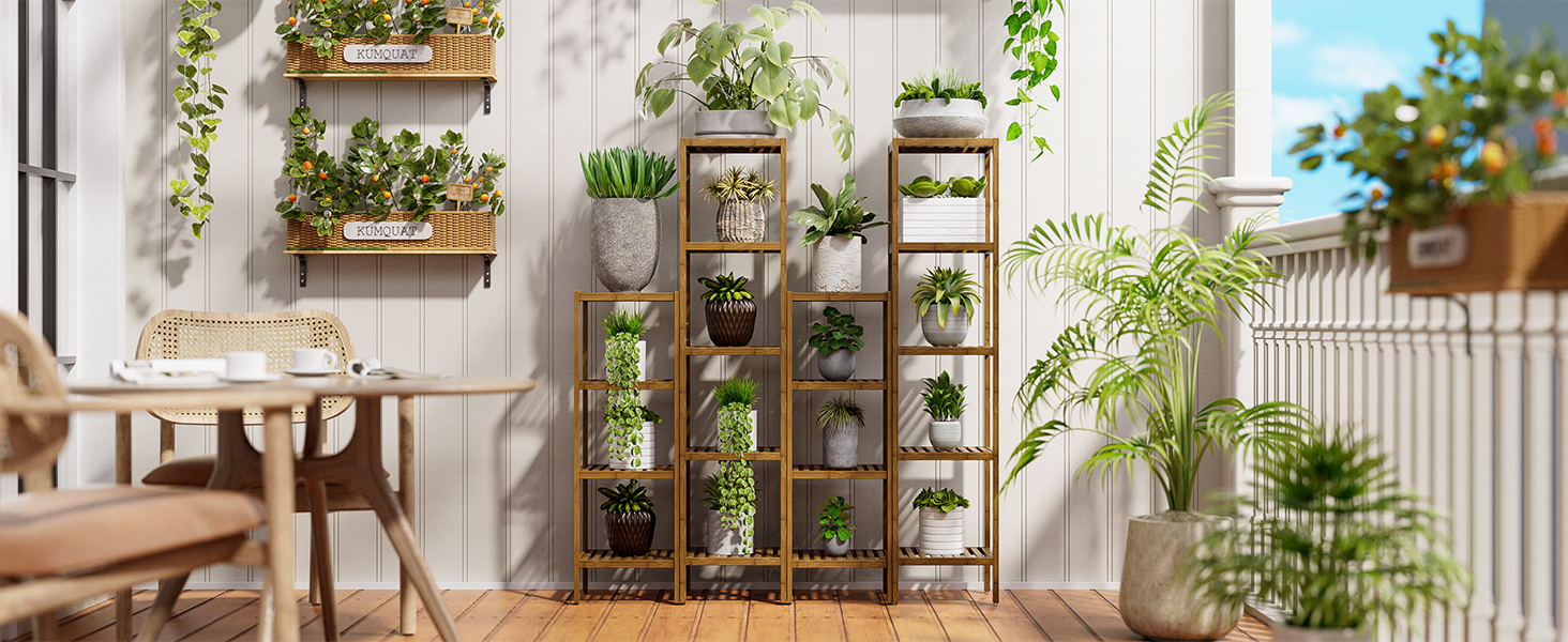 SMIBUY Поличка для ванної кімнати, 5 рівнів, бамбукова поличка, органайзер, багатофункціональна поличка для вітальні, спальні, кухні. 5 полиць (5 полиць, горіх)