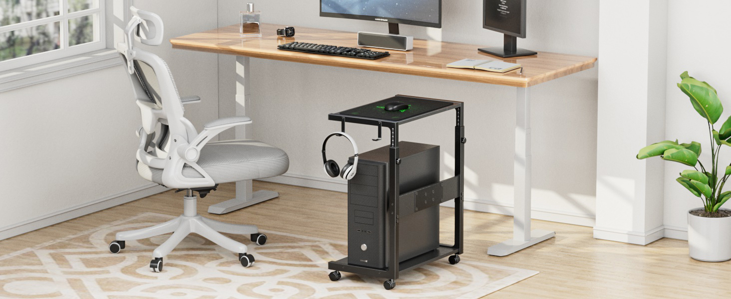 Підставка для комп'ютера Jane Eyre - регульована стійка для системного блоку, чорна