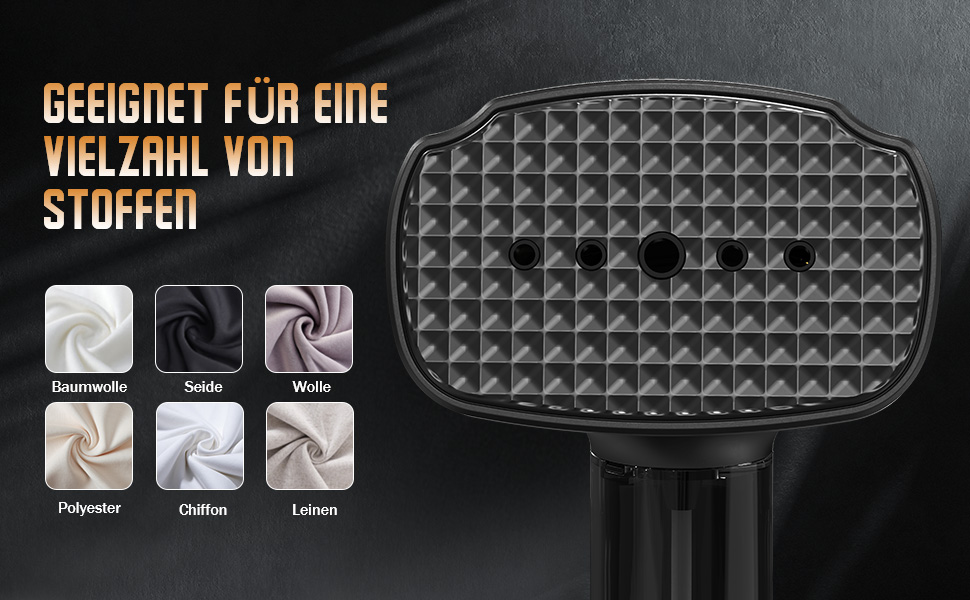 Відпарювач для одягу Raelunyi 1300W, портативний, чорний - для дому, подорожей та офісу