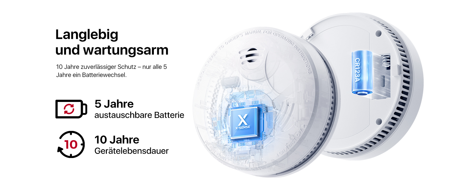 X-Sense Розумний димовий сповіщувач Wi-Fi з магнітною кріпленням, сертифікований EN 14604, мережевий димовий сповіщувач, керування через додаток, з базовою станцією SBS50, бездротовий димовий сповіщувач, SD11-MR61, комплект з 6 шт. білий