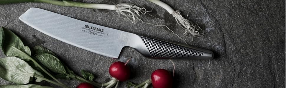 Японський кухонний ніж Global GS-89, 13 см, Cromova 18, нержавіюча сталь, професійна якість