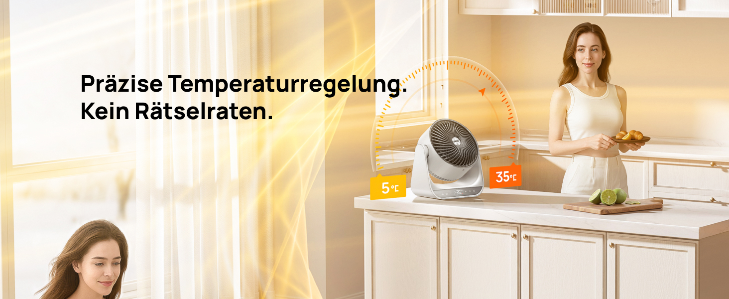 Електричний обігрівач Dreo 714S: 2000W, з пульт та термостат, 7 режимів, захист від перегріву та перекидання, білий, для дому