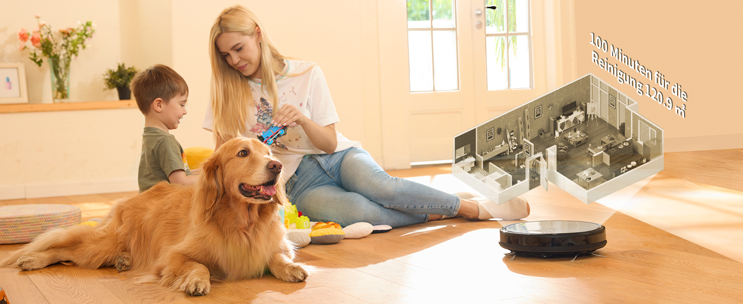 Робот-пилосос Vactidy Nimble T8 2-в-1 з функцією миття, 3000Pa, 120 хвилин роботи, сумісний з Alexa, App, Siri, для видалення шерсті тварин, чорний