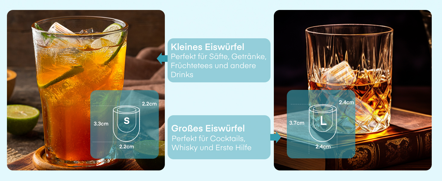 Льодогенератор Fohere портативний самоочисний, 14 кг/24 год, 2 розміри льоду, компактний, чорний - для дому, бару, офісу, кемпінгу