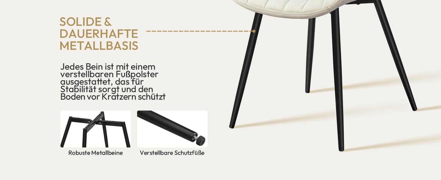 Набір з 4-х обідніх стільців Yaheetech, м'яке крісло з оксамитовою подушкою та металевими ніжками, для кухні, вітальні, обідньої кімнати, до 150 кг