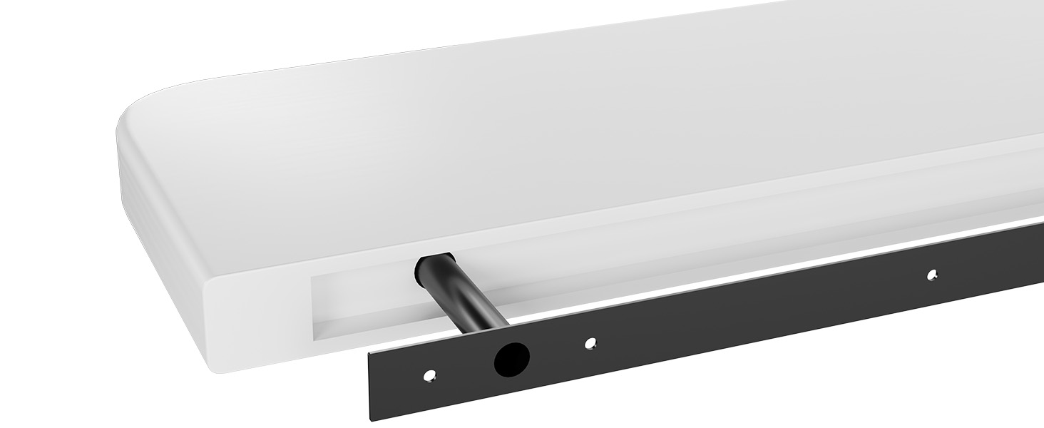 Набір полиць Wandregal 2 шт. з дерева – настінні полиці з прихованим кріпленням, білі, для вітальні, спальні, кухні, для книг та декору