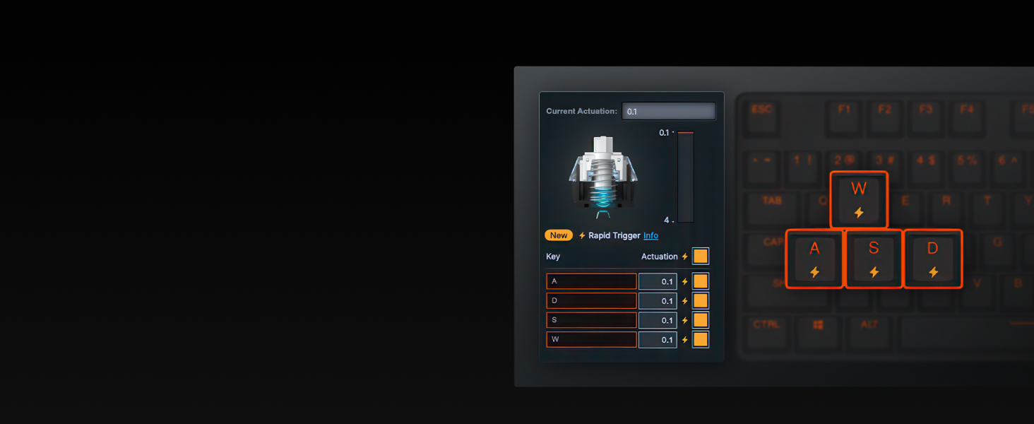Клавіатура SteelSeries Apex Pro TKL Gen 3 - ігрова, механічна, TKL, Hall Effect, OmniPoint 3.0, German QWERTZ, чорна