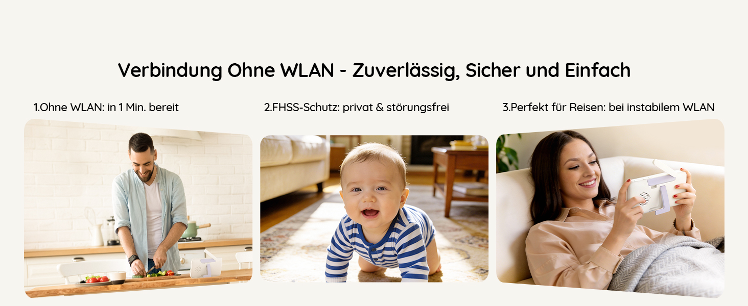 Відеоняня BOIFUN 2K/3MP з камерою Wi-Fi, нічним баченням, 5