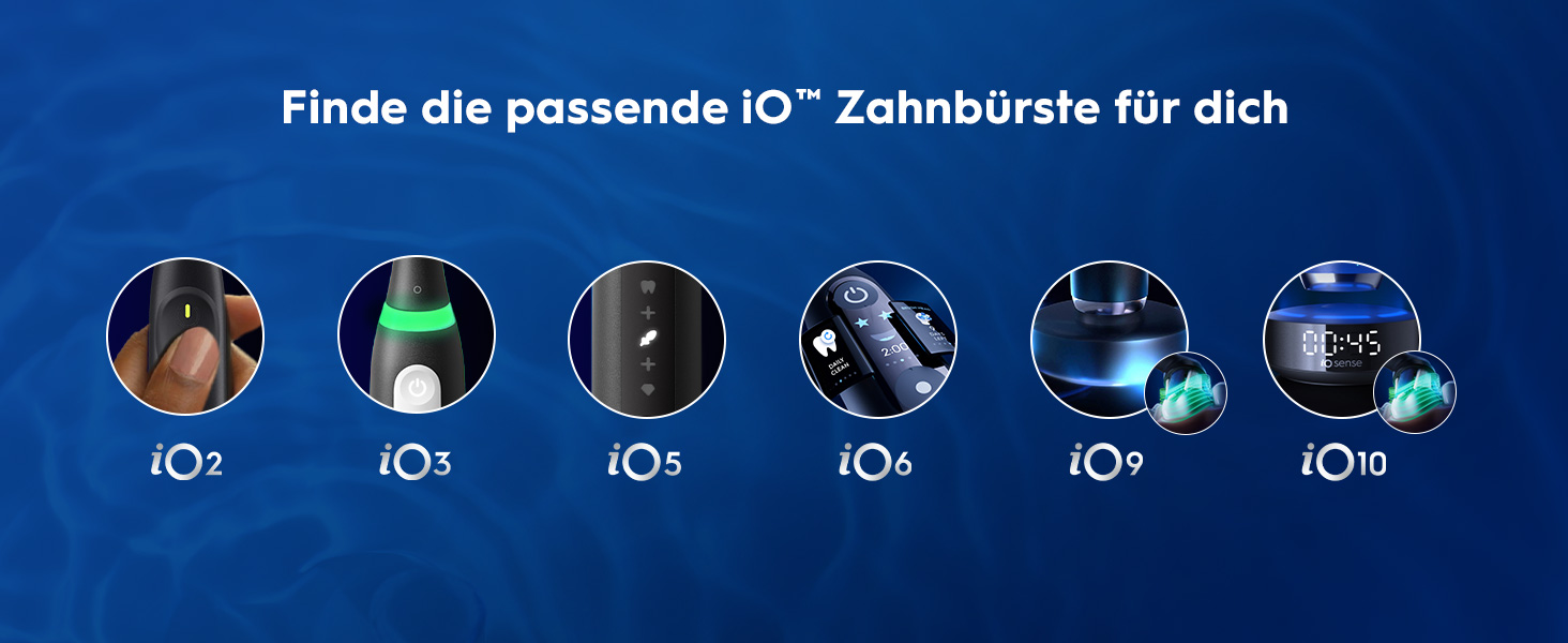 Електрична зубна щітка Oral-B iO Series 6 Black Lava, набір: щітка, 3 змінні насадки (Probierset) та чорний дорожній футляр